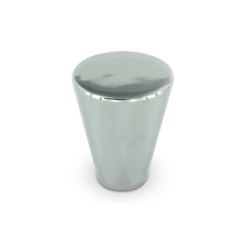 Solid Brass 1" Diameter Cone Knob in Polished Chrome