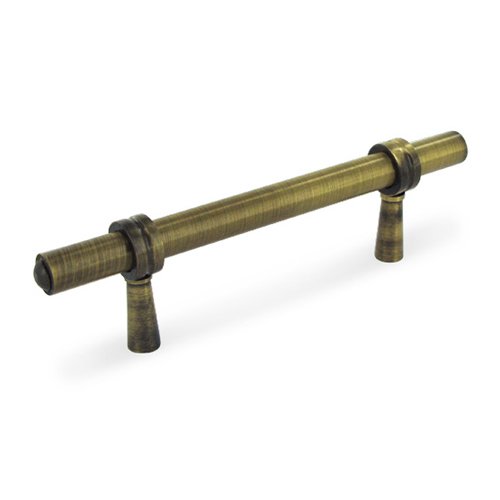 Solid Brass 4 3/4" Long Adjustable Handle in Antique Brass