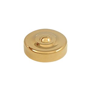 Solid Brass 1" Diameter Round Dimple Screw Cover in PVD Brass