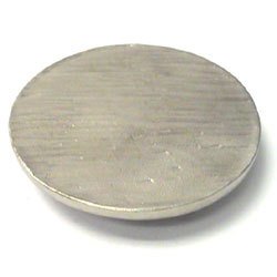 Large Round Brass Knob in Brushed Nickel