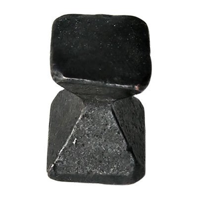 Square Small Iron Knob in Black