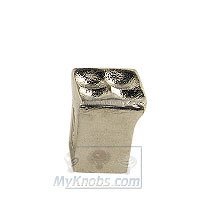 1/2" Square Brass Knob in Brushed Nickel