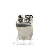 1/2" Square Aluminum Knob in Polished Aluminum