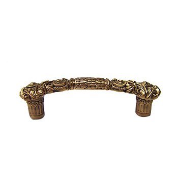 3 1/2" (89mm) Centers Lion Winter Handle in Museum Gold