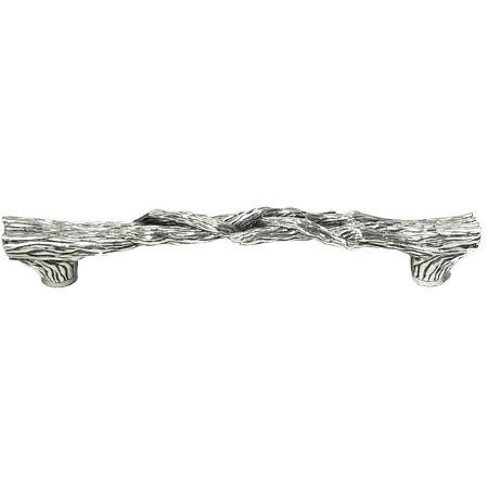 5" (128mm) Arts and Craft Oak Park Pull in Burnish Silver