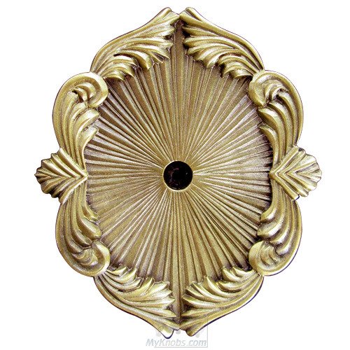 2 1/16” X 1 3/4”Knob Backplate In Museum Gold
