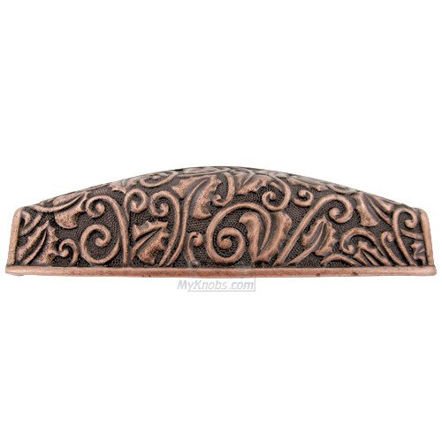 3 1/2" Centers Rookwood Cup Pull in Antique Copper