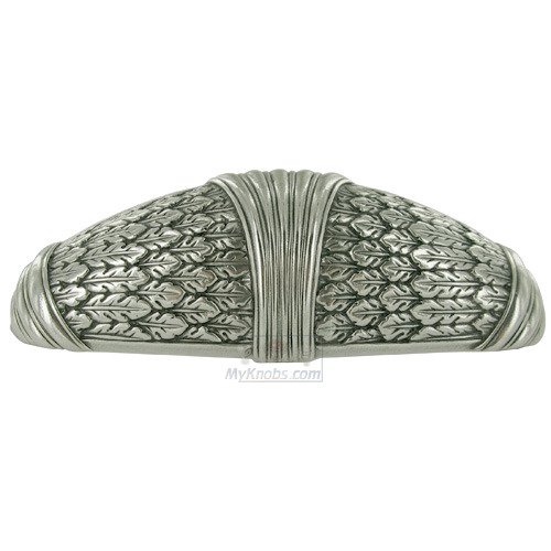 3 1/2" Centers Nantucket Jewel Cup Pull in Burnish Silver