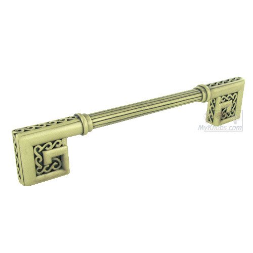 5" Centers Greco Handle in Antique Brass