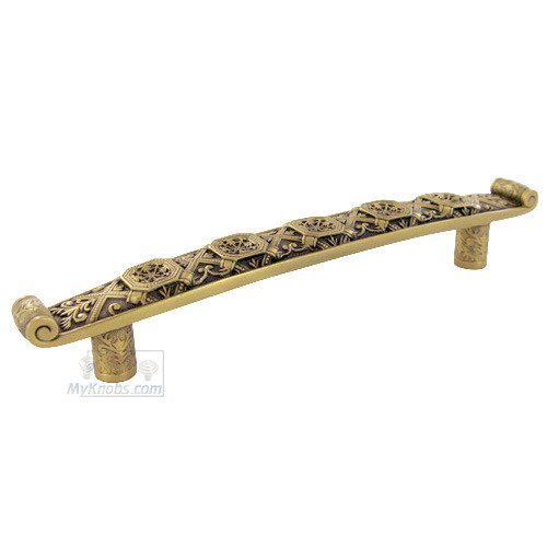 5" Centers Portsmouth Handle in Antique Brass
