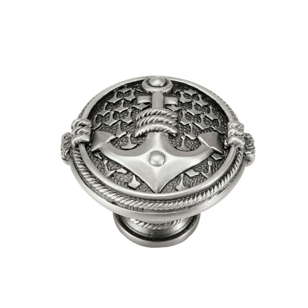 1 3/8" Diameter Yacht Club Anchor Knob in Burnished Pewter
