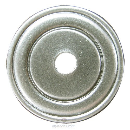1" Round Knob Backplate In Matte Silver