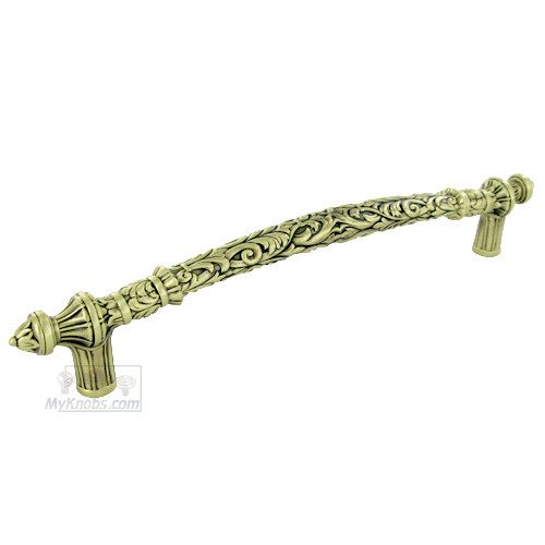 8" Centers Belleview Pull in Antique Brass