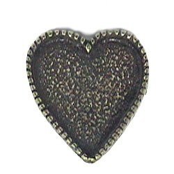 Heart Knob in Antique Matte Brass