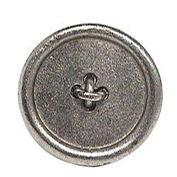 Small 4-Hole Button Knob in Antique Matte Silver