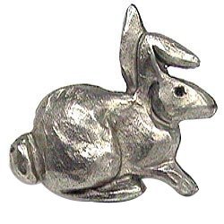 Rabbit Shape Knob in Antique Matte Silver