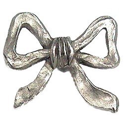 Bow Knob in Antique Matte Silver