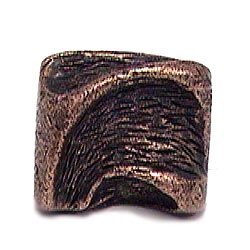 Square Grooved Knob in Antique Matte Copper
