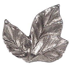 Three Leaves Knob in Antique Matte Silver