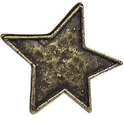 Star Knob in Antique Matte Brass