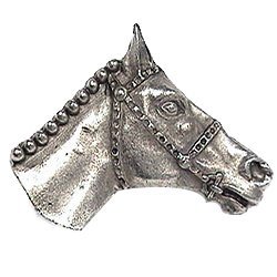 Horse head Knob in Antique Matte Brass