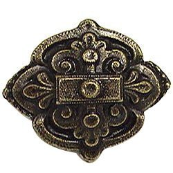 Baroque Diamond Knob in Antique Matte Silver