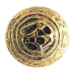 Center Design Knob in Antique Matte Brass