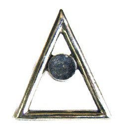 Triangle Knob in Antique Bright Silver