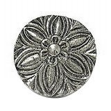 Decorative Flower Knob in Antique Bright Silver
