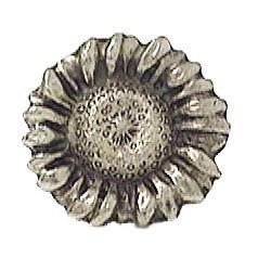 Sunflower Knob in Antique Matte Silver
