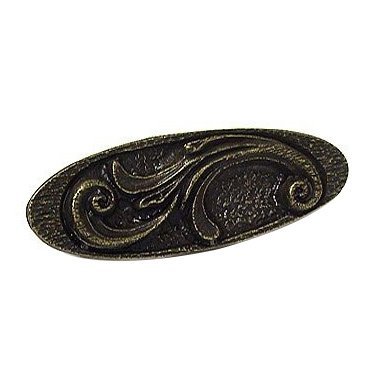 Elegant Oval Pull in Antique Bright Silver