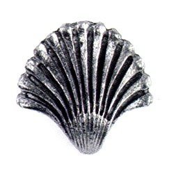Seashell Fan Knob in Antique Bright Silver