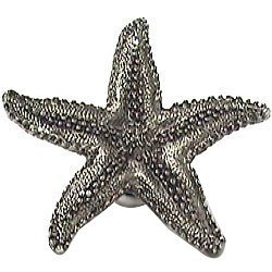 Starfish Knob in Antique Matte Silver