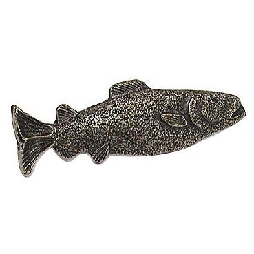 Trout Pull in Antique Bright Silver
