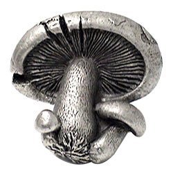 Mushroom Knob in Warm Pewter
