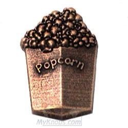 Movie Popcorn Tub Knob in Aged Brass