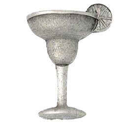 Margarita Glass Knob in Polished Silver