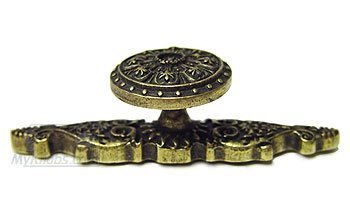 Ornate Knob in Aged Brass