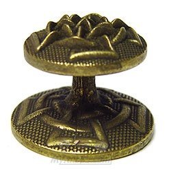Large Link Knob in Aged Brass