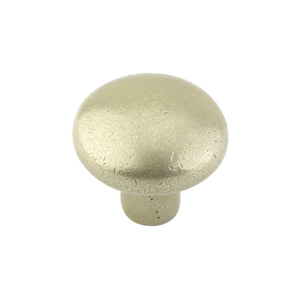1 1/4" Diameter Bronze Round Knob in Tumbled White Bronze