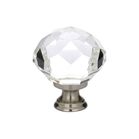 1 3/4" Diameter Diamond Knob in Satin Nickel
