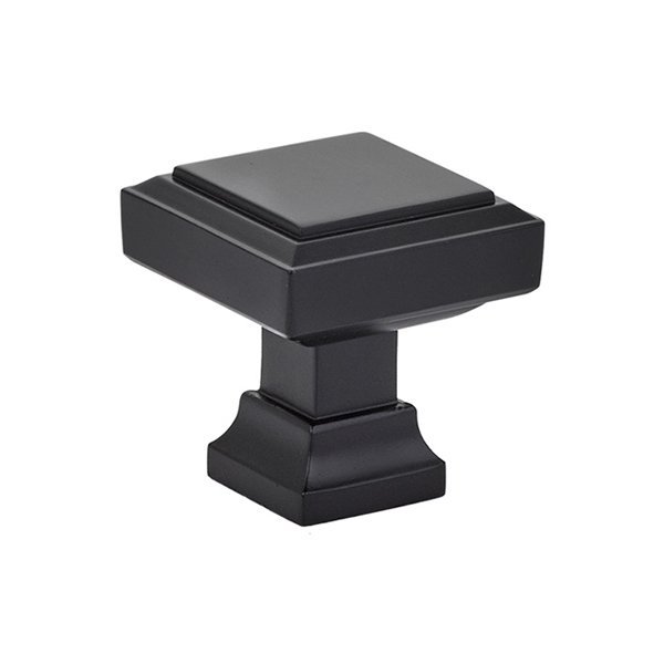 1 5/8" (41mm) Geometric Square Knob in Flat Black