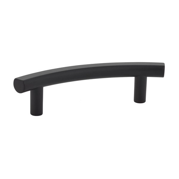 3 1/2" Centers T-Curve Bar Pull in Flat Black