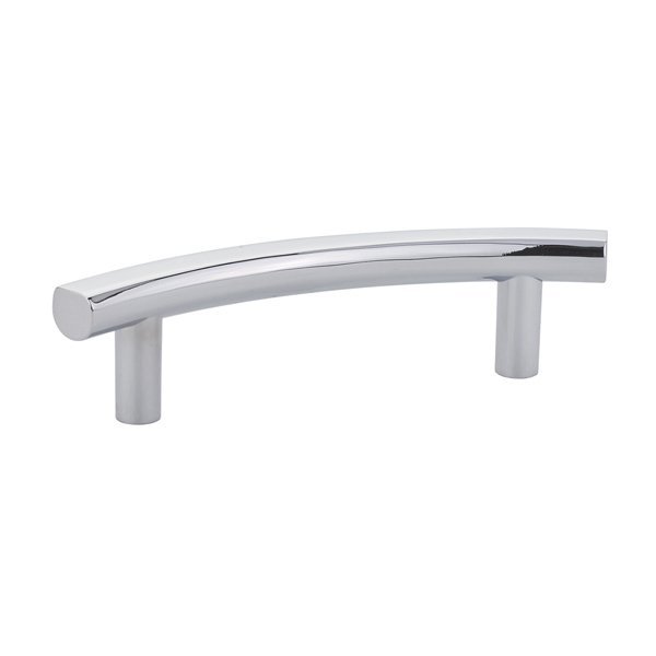 3 1/2" Centers T-Curve Bar Pull in Polished Chrome