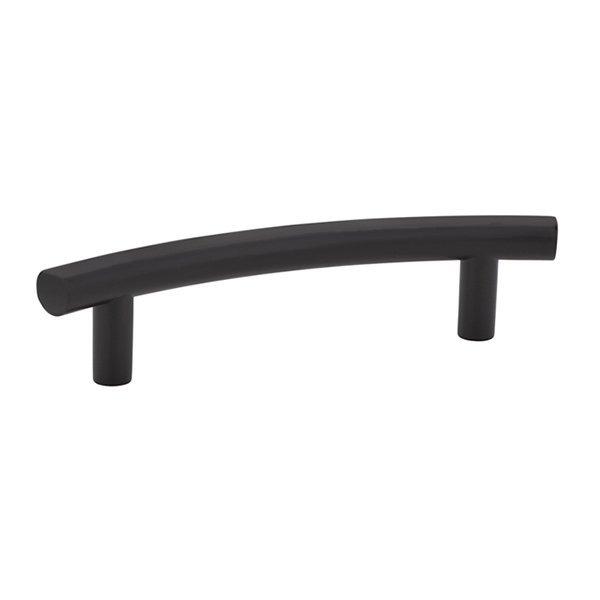 4" Centers T-Curve Bar Pull in Flat Black