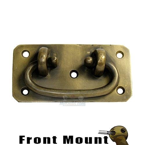 2 3/8" Rounded Handle Bail Pull with Rectangular Backplate