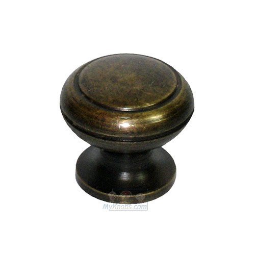 3/4" Small Round Knob, Scribed Ring