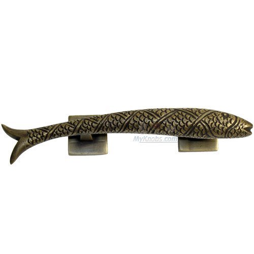 4 7/8" Left Carved Fish Pull