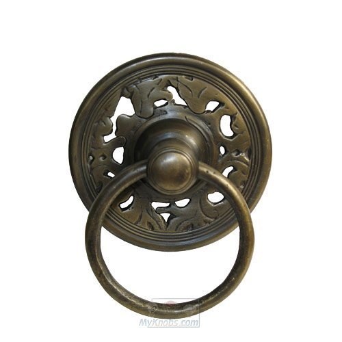 3 1/8" Ring Pull with Round Filigree Backplate