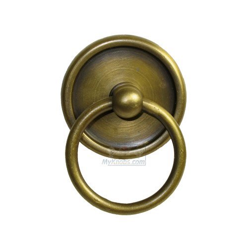 1 5/8" Ring Pull with Small Round Tiered Backplate